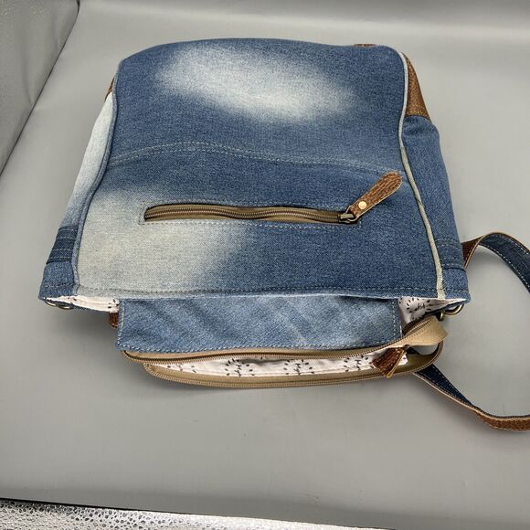 Myra Shoulder Bag- Myra Bag/ Purse canvas, leather Denim Bag - Picture 13 of 13